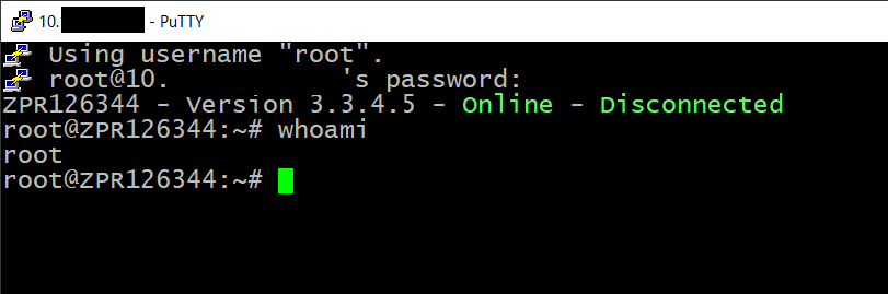 New root password