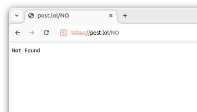 Phishing page not found