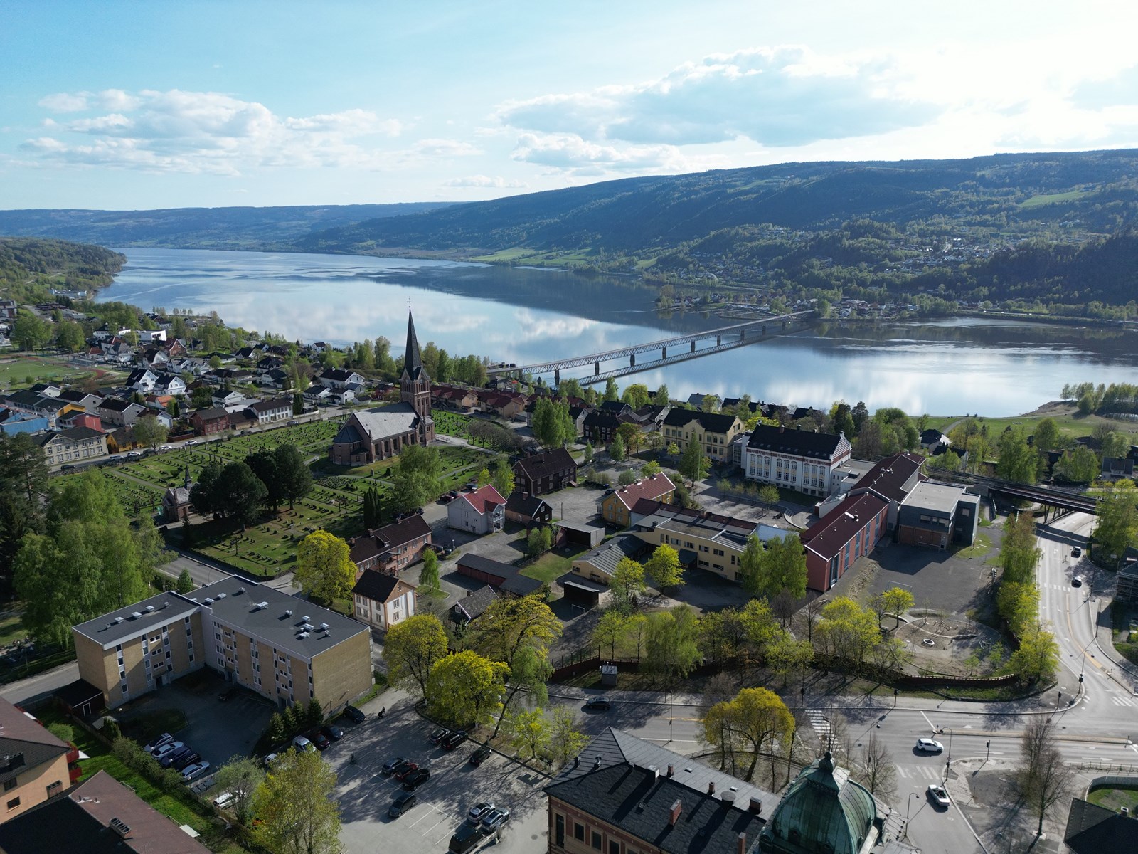 Aerial view of Lillehammer
